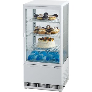 Witryna chłodnicza 78l - biała LED